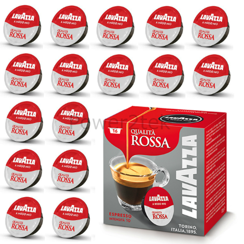 16 x Lavazza A Modo Mio Qualita Rossa Espresso Intensity 10 Coffee Pods